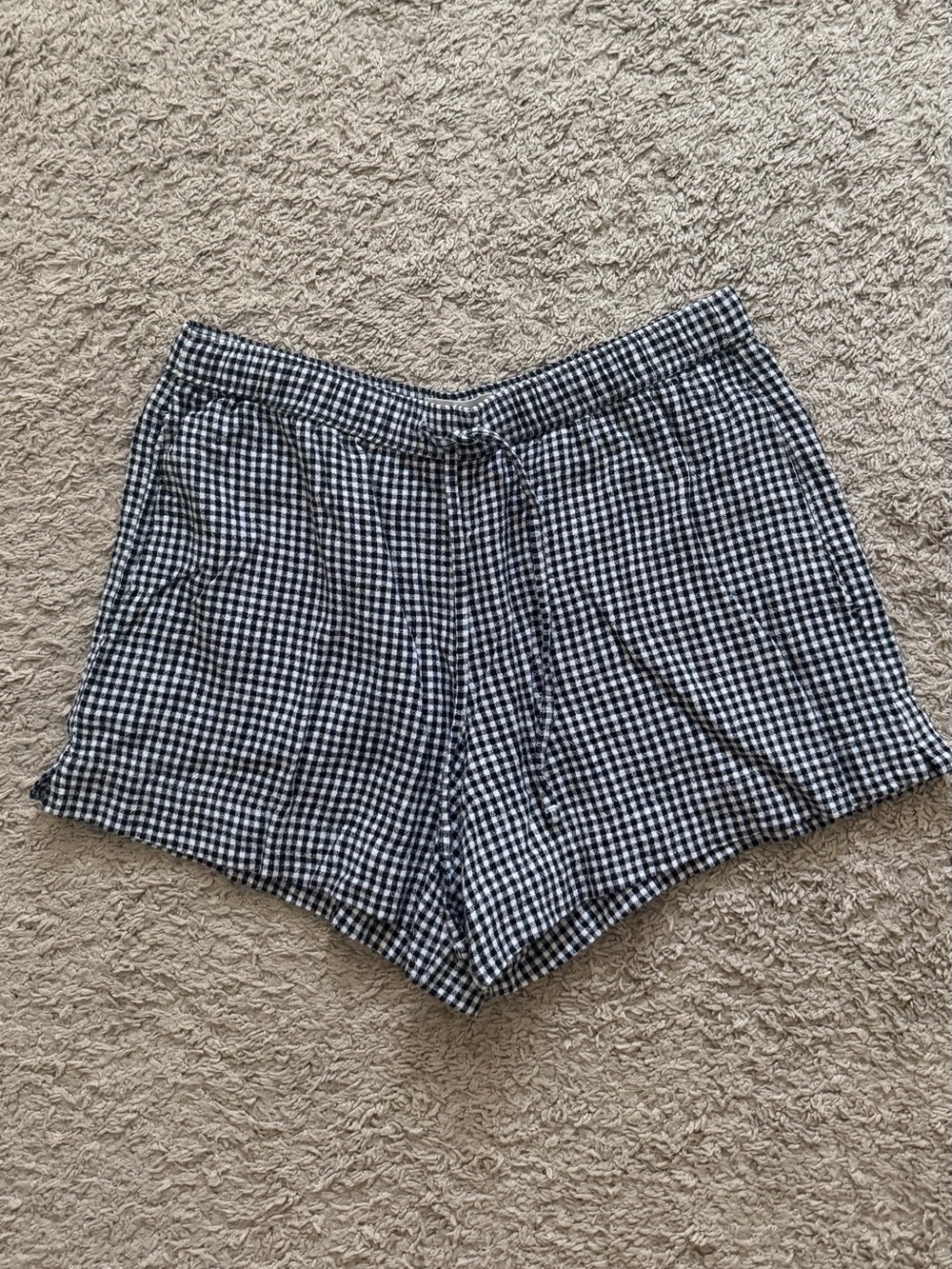 Abercrombie Black Plaid Shorts